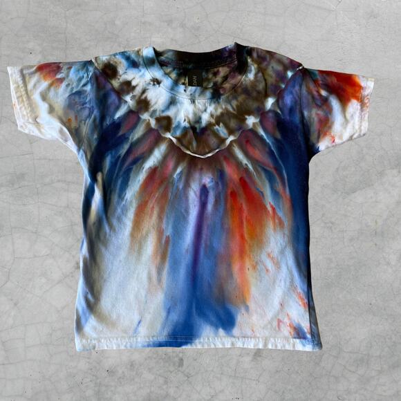 Tie Dyed Kids All Genders T-shirt - Funky Pink Handmade Boy's Girl's XSmall 4/5 - Picture 1 of 10